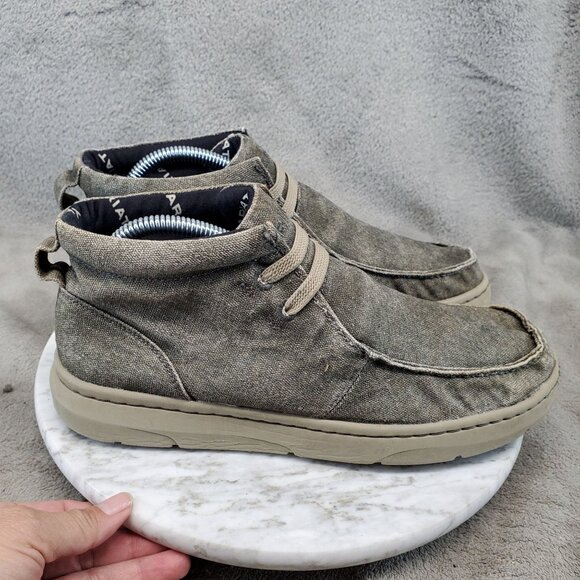 Ariat Shoes Mens Size 8 Gray Canvas Hilo Mid Casual Sneaker *Read* - Picture 5 of 14